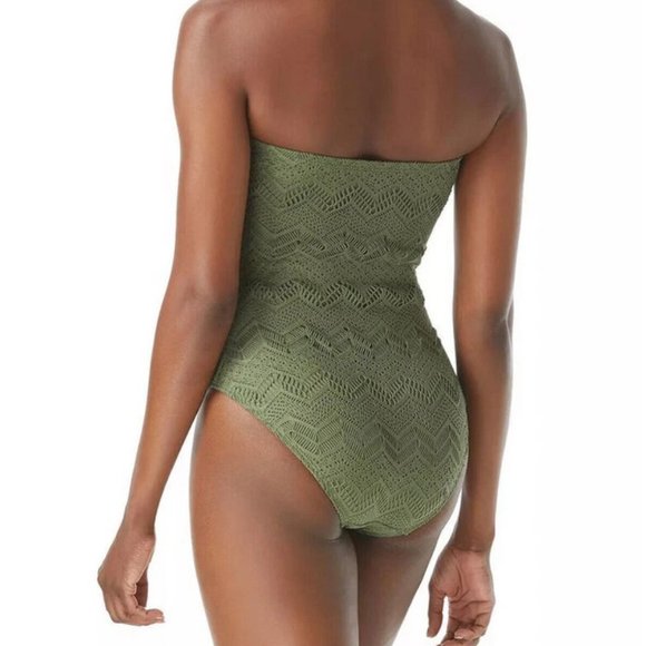 Vince Camuto Crochet Bandeau One-Piece Swimsuit - Picture 11 of 11